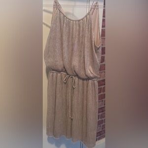 Sweet Storm Gold Mini Dress